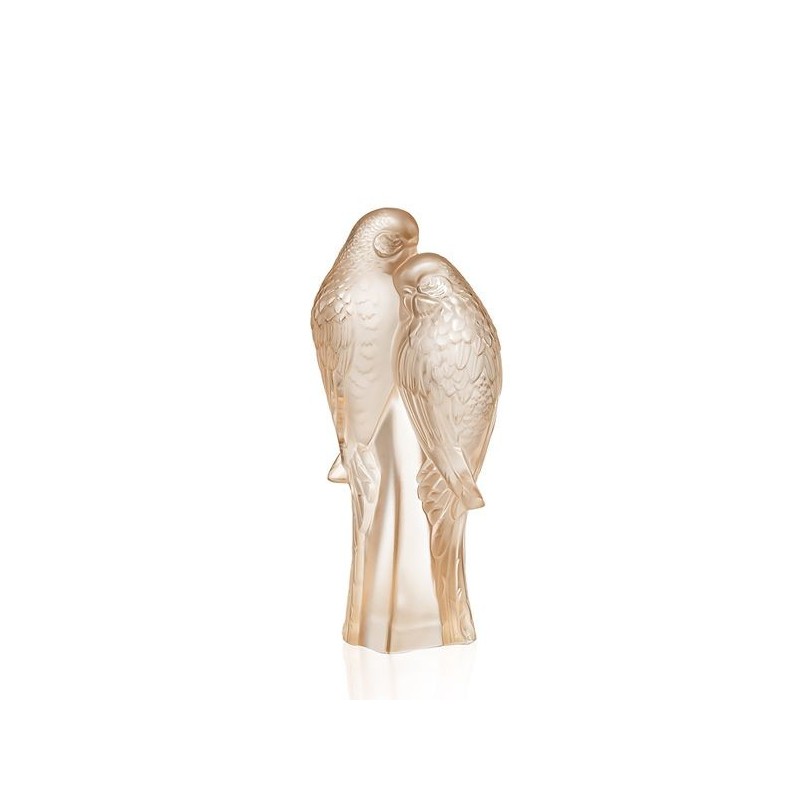 2 Perruches lustré or 10571700 Bestiaire - Lalique