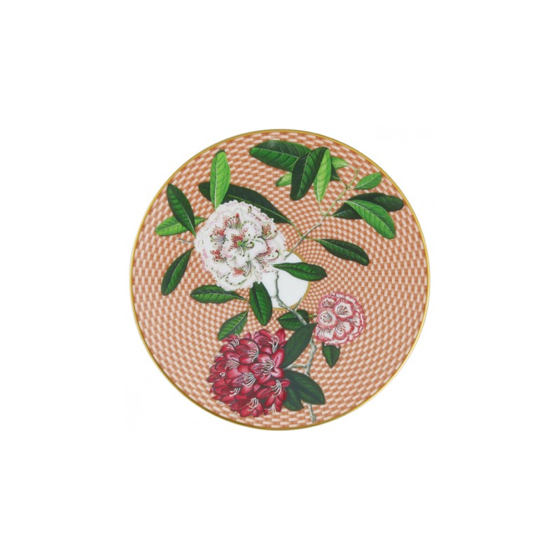 Bread and butter plate Rhododendron beige (Without gift box) Trésor fleuri - Raynaud