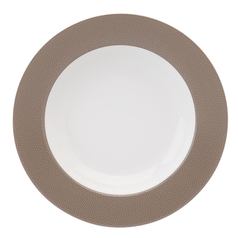 Assiette creuse à aile 006710 Seychelles taupe - Deshoulières