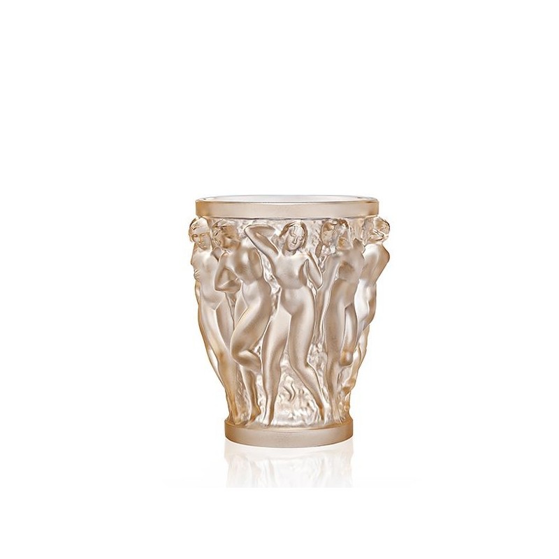 Bacchantes small gold luster 10547600 Vase - Lalique
