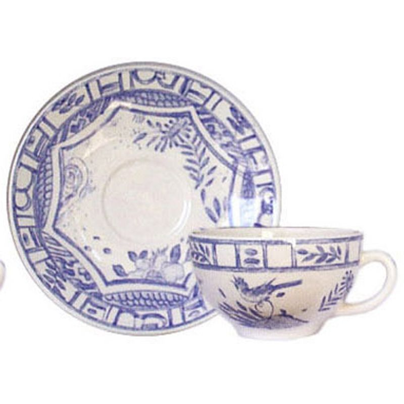 Boite/2 tasses et soucoupes à déjeuner 12902PTA01 Oiseau bleu