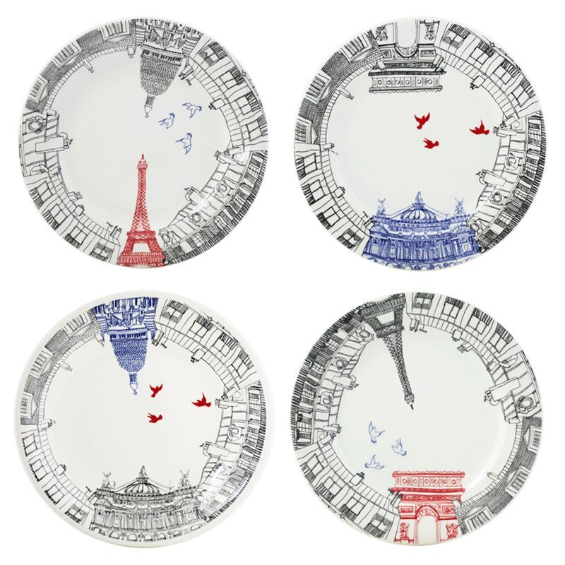 Boîte/4 assiettes à dessert 1826B4AD50 Ça c'est Paris - Gien