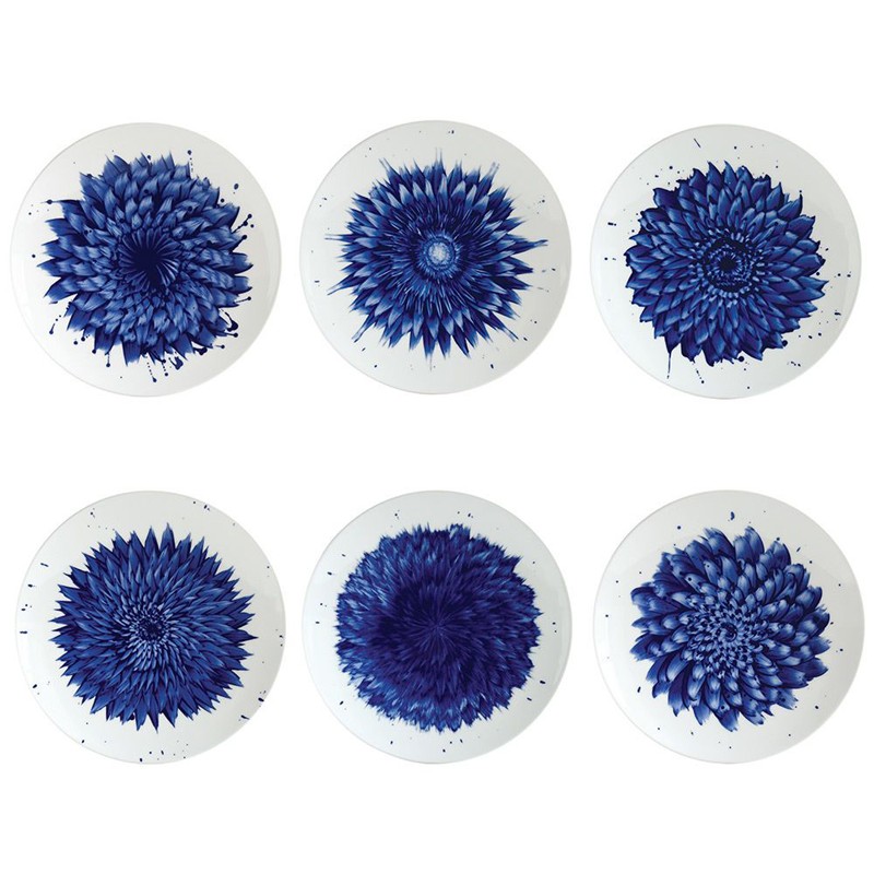 Set/6 salad/dessert plates 1768/22457 In Bloom - Bernardaud