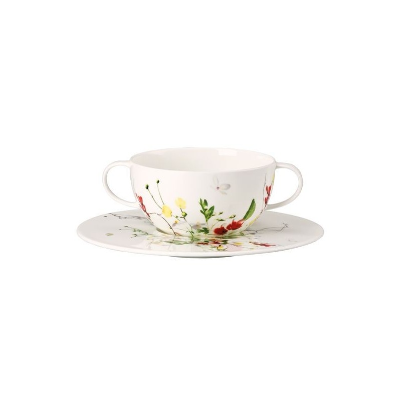 Bol et soucoupe à bouillon Fleurs Sauvages - Rosenthal