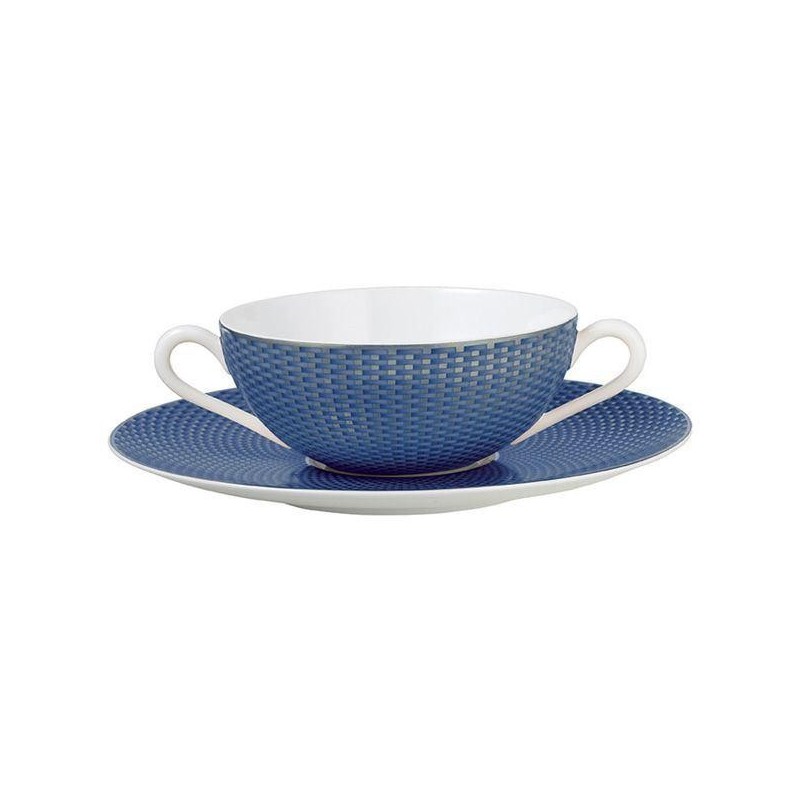 Cream soup bowl and saucer without lip Trésor Bleu - Raynaud