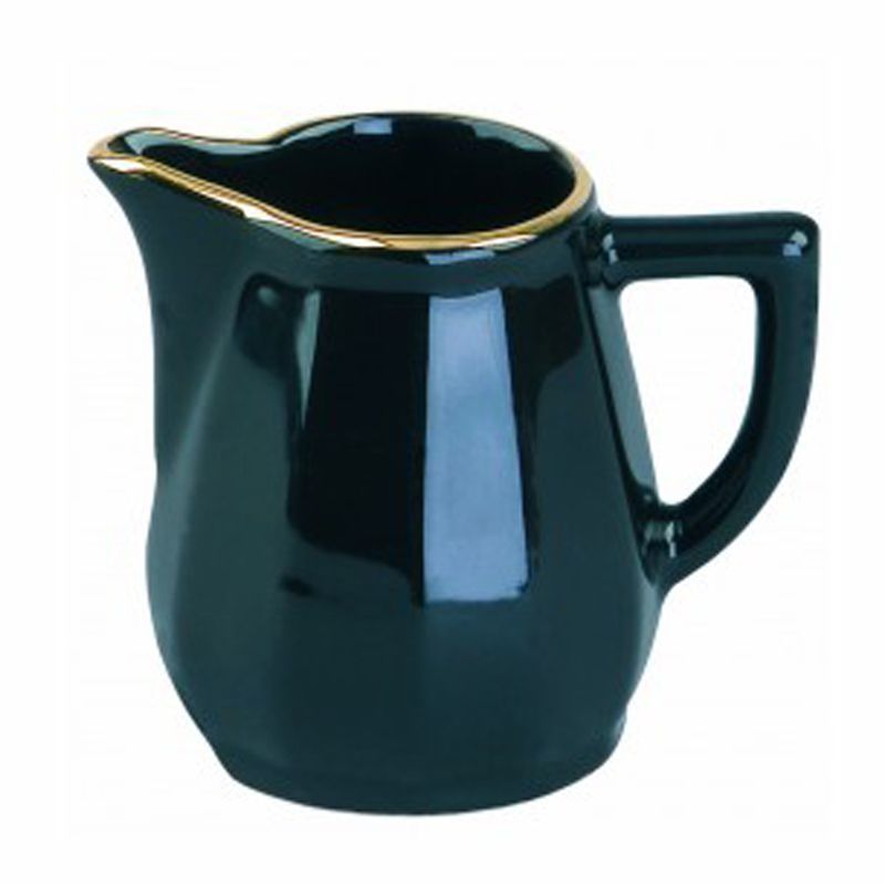 Black creamer with gold rim 006384 Flora Apilco - Deshoulières