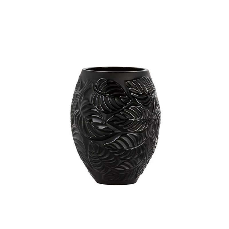 Feuilles black 10745700 Vase - Lalique