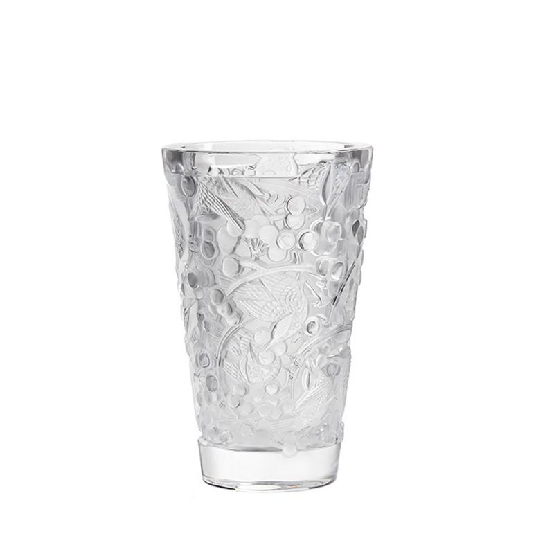 Merles & Raisins clear 10732100 Vase - Lalique