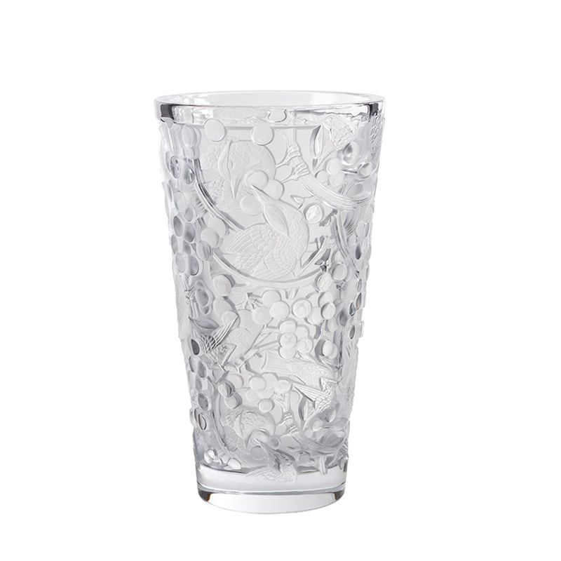 Merles & Raisins clear 10732500 Vase - Lalique