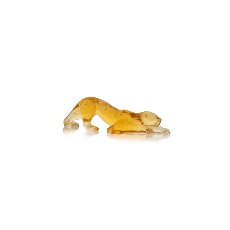 Small Zeila panther amber 10492800 Animal - Lalique