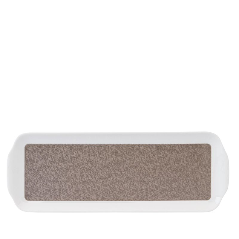 Oblong platter 016495 Seychelles taupe - Deshoulières