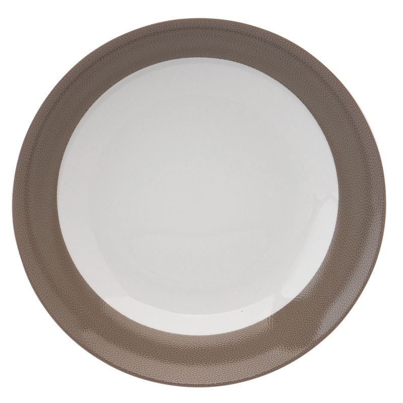 Round deep platter 024568 Seychelles taupe - Deshoulières