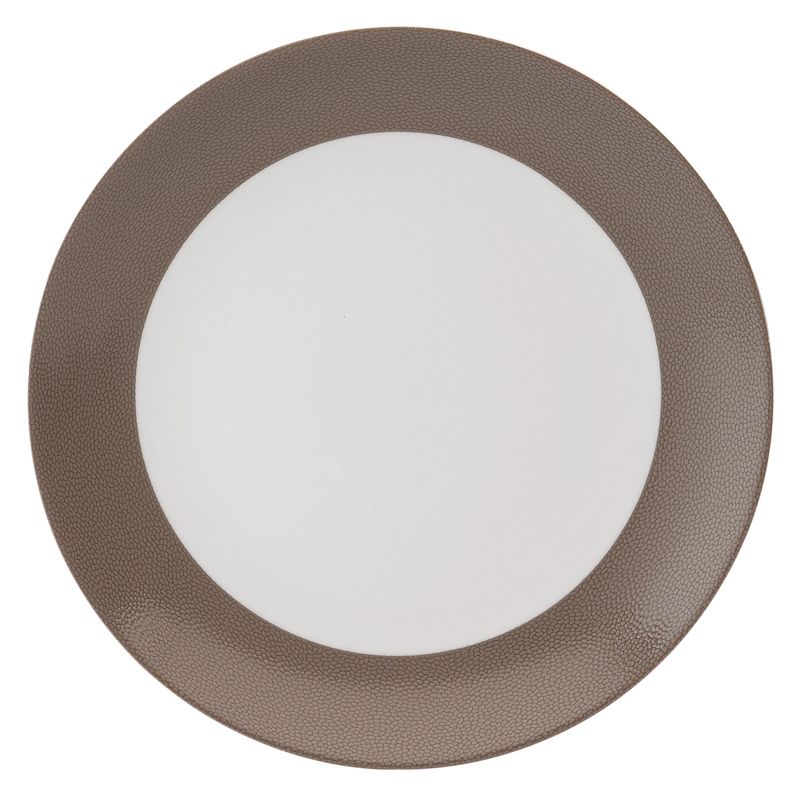 Round flat platter 024569 Seychelles taupe - Deshoulières