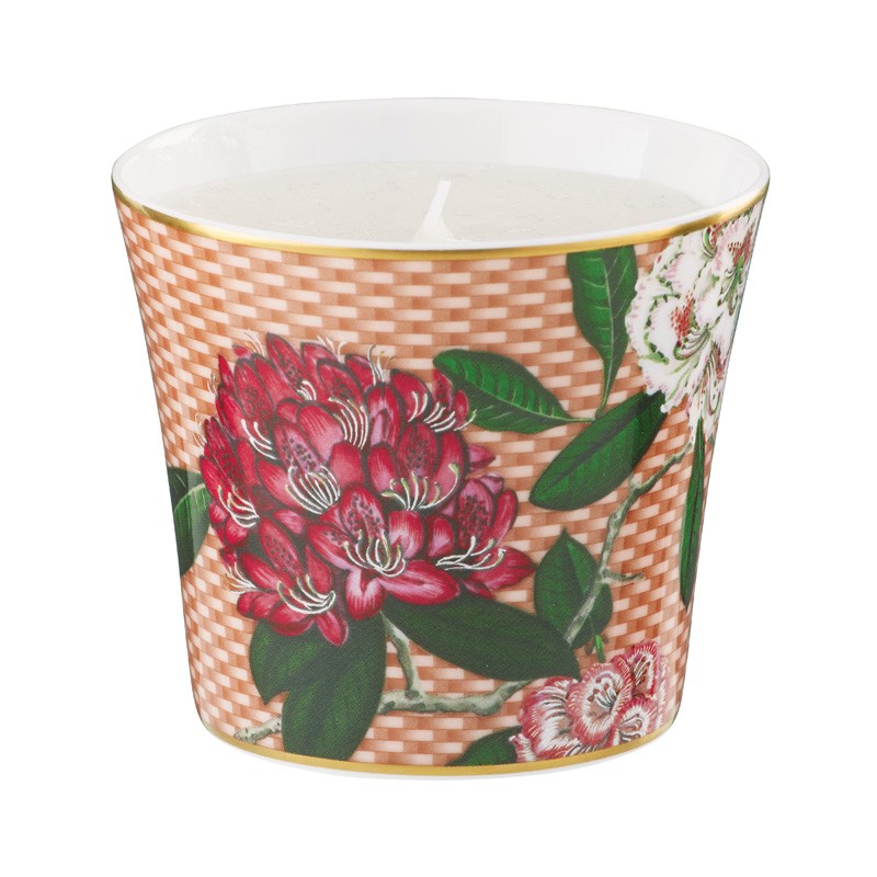 Candle pot Rhododendron beige Trésor fleuri - Raynaud