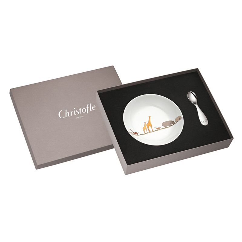 Coffret/2 pièces couvert enfant 00010114 PERLES - Christofle - Cristallerie  de Paris