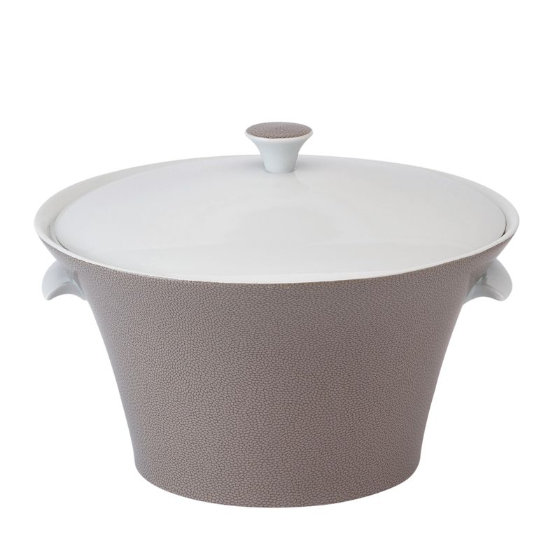 Soup tureen 007253 Seychelles taupe - Deshoulières