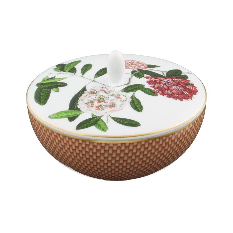 Sugar bowl Rhododendron beige (Without gift box) Trésor fleuri - Raynaud