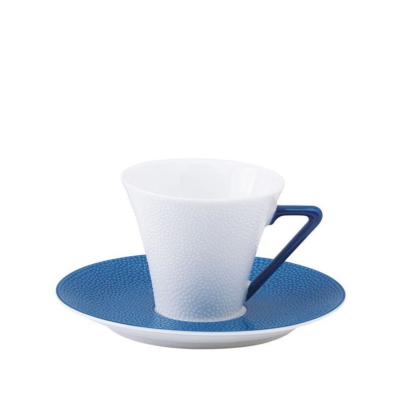 Tasse et soucoupe à café 033469 Seychelles bleu - Deshoulières