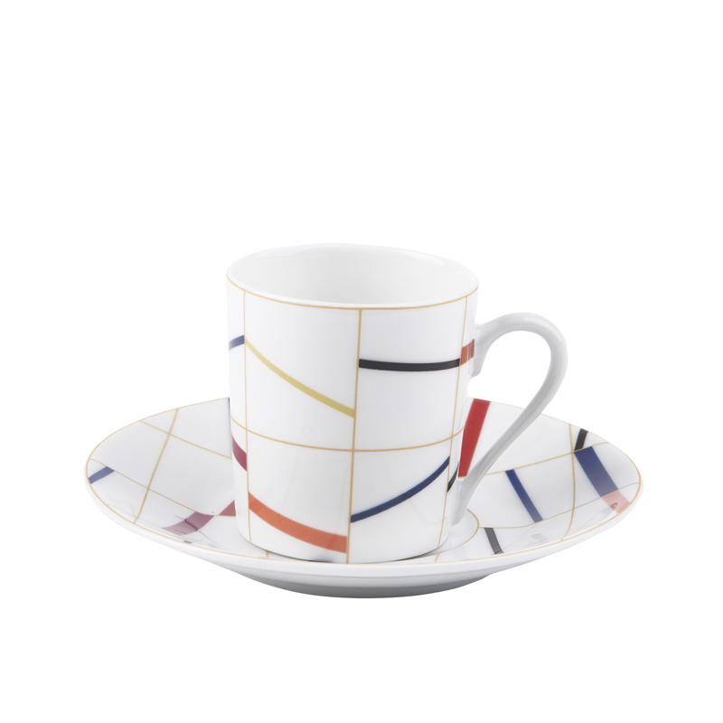 Coffee cup and saucer 035470 Graphique - Deshoulières