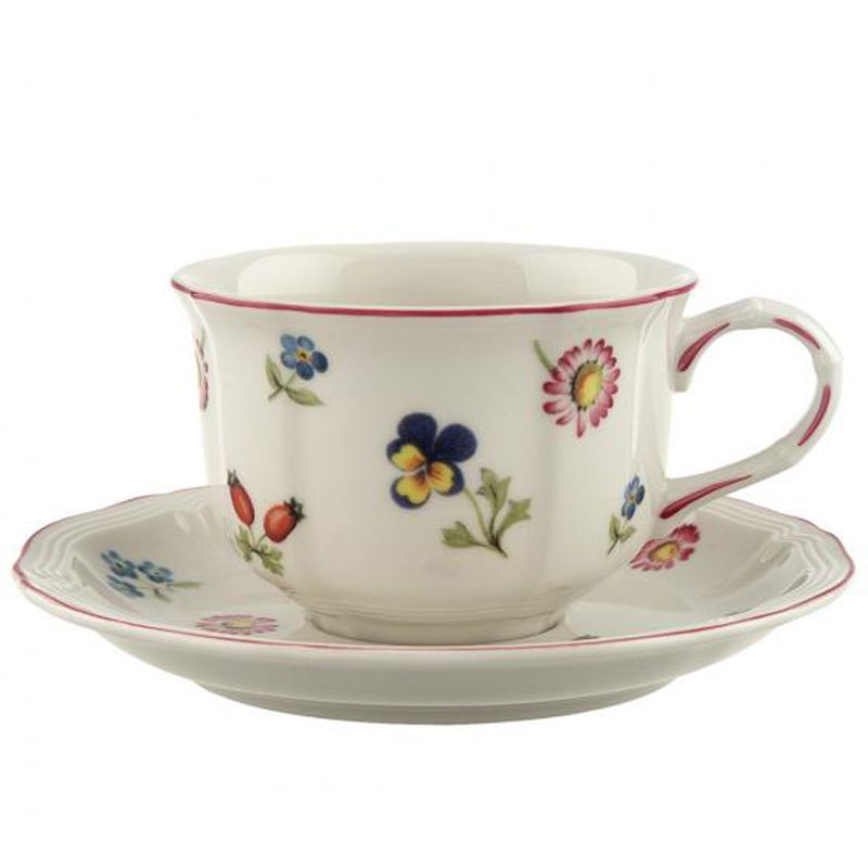 Tasse Et Soucoupe à Déjeuner Petite Fleur - Villeroy - Cristallerie De ...