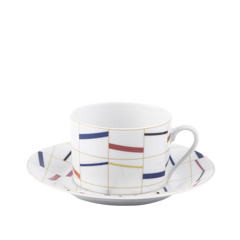 Tea cup and saucer 035026 Graphique - Deshoulières