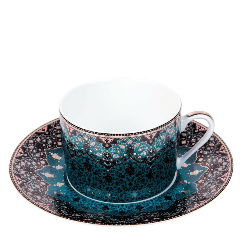 Tasse et soucoupe à thé 018264 Dhara bleu - Deshoulières