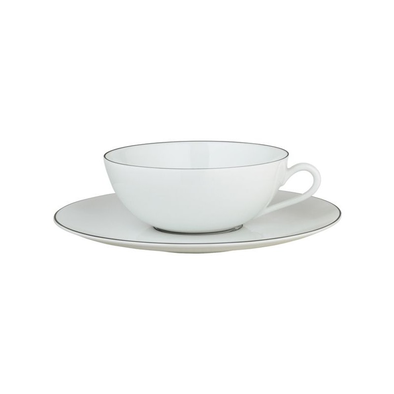 Tasse et soucoupe à thé Monceau platine - Raynaud