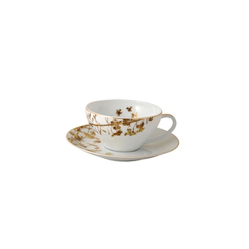 Tea cup and saucer 0731 89 Vegetal or Bernardaud Cristallerie