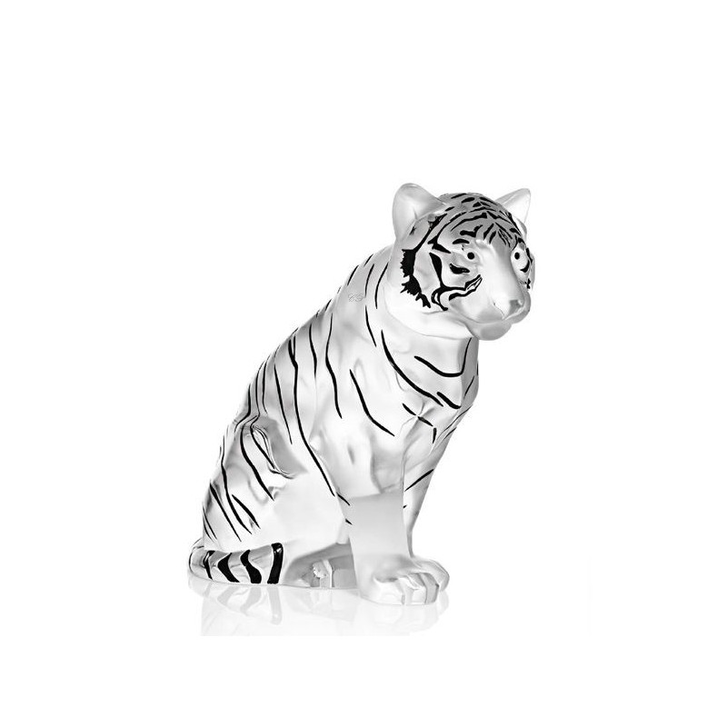 Black enamel sitting tiger 1219810 Animal - Lalique