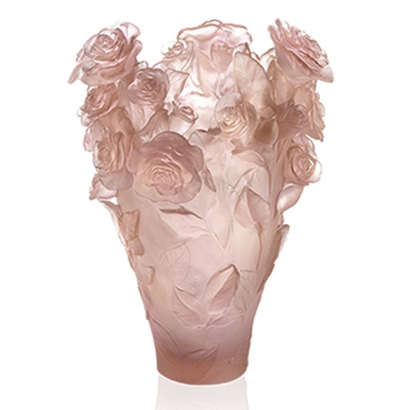 Pink magnum vase 05106-9 Roses passion - Daum