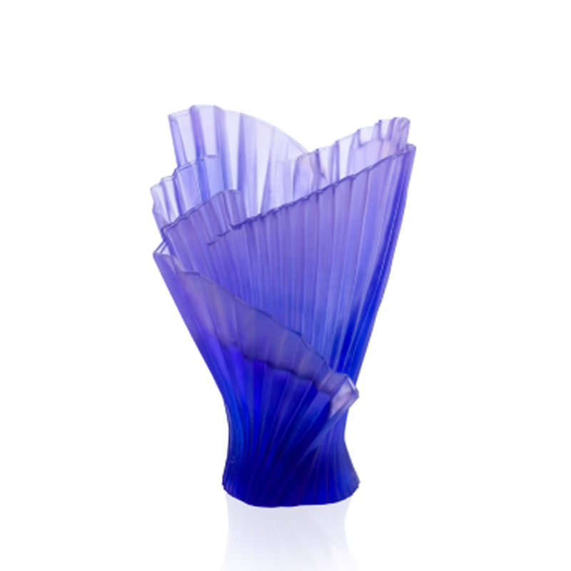 Vase Moyen Plissé lilas 05756 Croisière - Daum